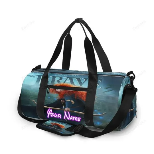 Discover Brave Poster 3 Personalized Name Travel Bag Gym Bag