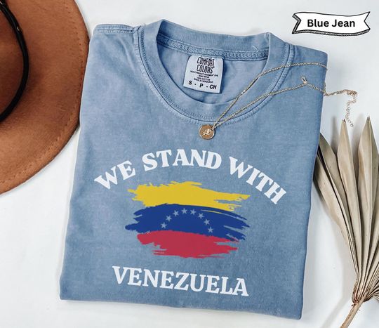 Discover We Stand With Venezuela Shirt,  Anti Trump Tshirt, Stop War Pray For Venezuela Tee, Venezuelan Flag Solidarity Tee