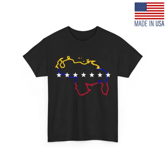 Discover Venezuela T-Shirt, Venezuela Map 7 Stars Venezuelan Flag Women Men Reprint Shirt