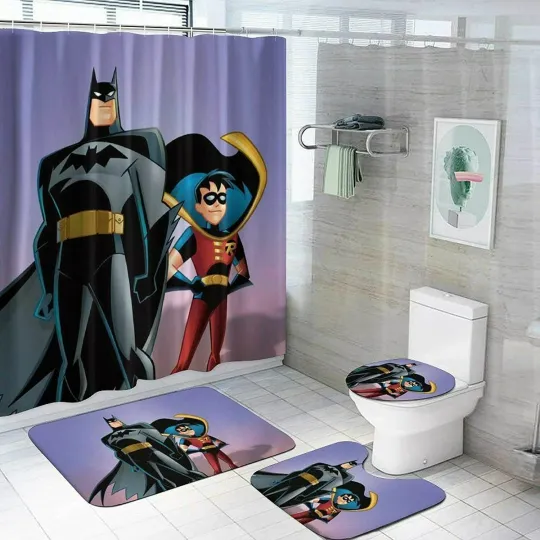 Discover Batman Movies Cartoon Bathroom Sets, Shower Curtain Sets.