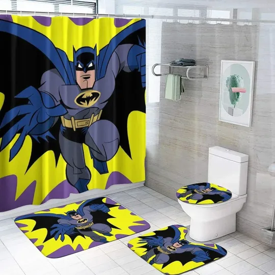 Discover Batman Hero Cartoon Movies Bathroom Sets, Shower Curtain Sets.
