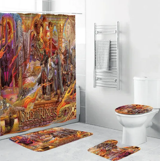 Discover Lord of The Rings-Travel Back to Middle Earth Series Shower Curtain Sets.