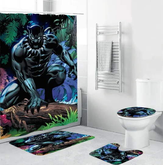 Discover Marvel - Black Panther - King of Wakanda Bathroom Sets, Shower Curtain Sets.
