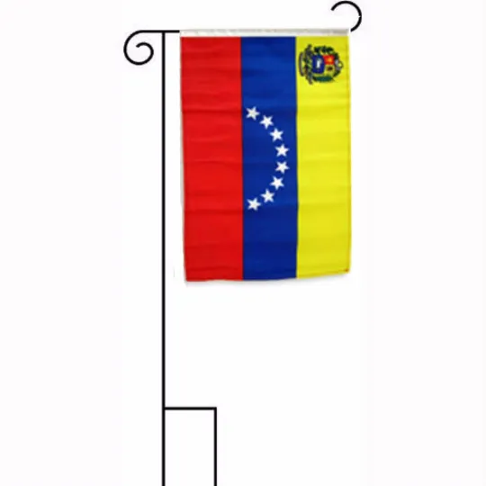 Discover 12x18 12"x18" Venezuela 8 Star Sleeved w/ Garden Stand Flag