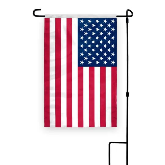 Discover Embroidered America Garden Flag 12" x 18", USA Yard Flag, Patriotic -Two Options