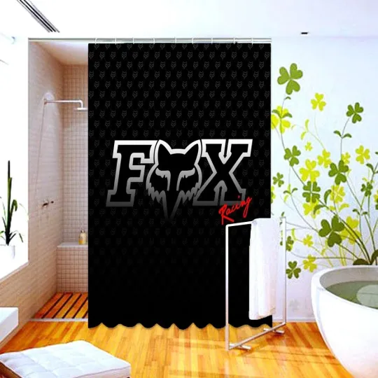 Waterproof Shower Curtain fox racing Polyester Decor Bathroom