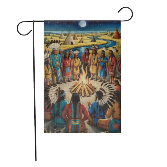 Discover Native American Campfire Garden Flag Southwestern Outdoor Yard Decor