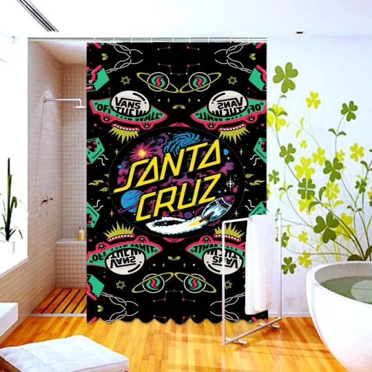 Discover Waterproof Shower Curtain santa cruz Polyester Decor Bathroom