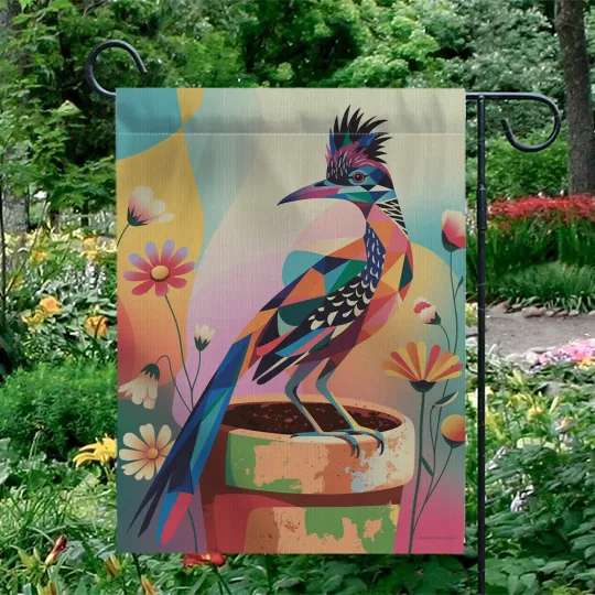 Discover Colorful Bird Garden Flag Outdoor Yard Decor Flowers Art