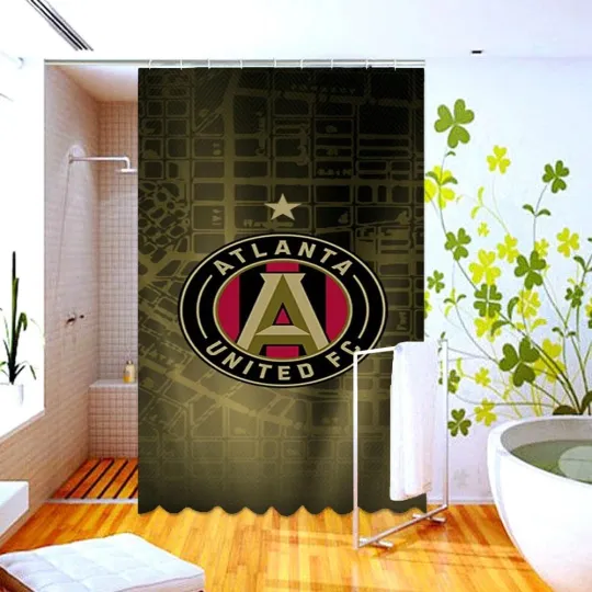 Discover Waterproof Shower Curtain atlanta united Polyester Decor Bathroom