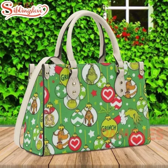 Discover Personalized The funny funny character Character Christmas Art Leather Handbag Cartoon
