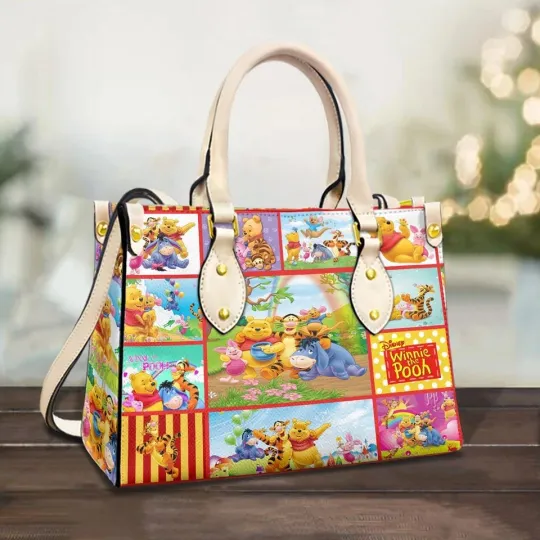 Discover Winnie The Pooh Personalized Leather Bag, Winnie The Pooh Custom Handbag, Should