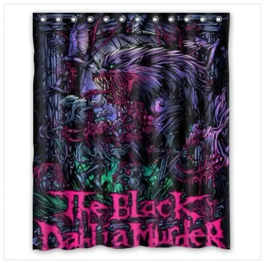 Discover Waterproof Shower Curtain THE BLACK DAHLIA MURDERs Polyester Decor Bathroom