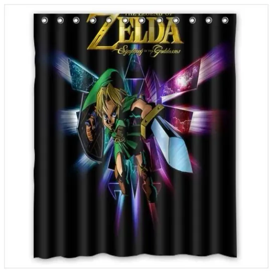 Discover Waterproof Shower Curtain The Legend of Zelda Polyester Decor Bathroom