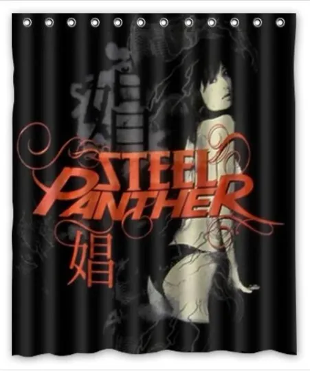Waterproof Shower Curtain steel panther Polyester Decor Bathroom
