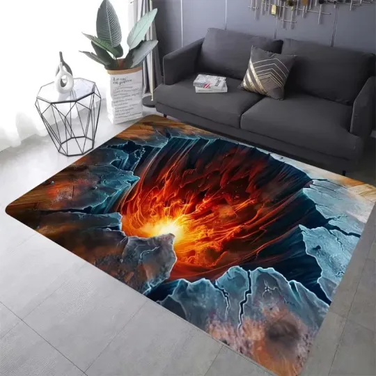 Discover Trap Lava Rug, Decor Room Rug Best Gift US Decor