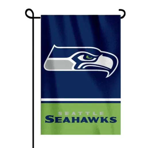 Discover Seattle Seahawks Garden Flag Double Sided 12x18 Yard Hanging Flag football