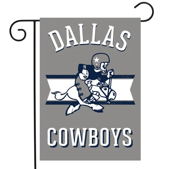Retro Dallas Cowboys Garden Flag football Double-Sided 12.5" x 18" Briarwood Lane