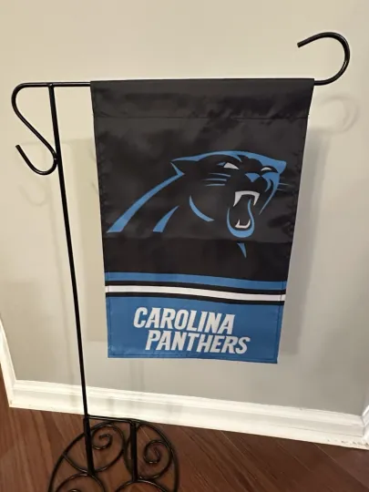 Carolina Panthers  Garden Flag Double Sided Panthers Premium Yard Flag 12x18