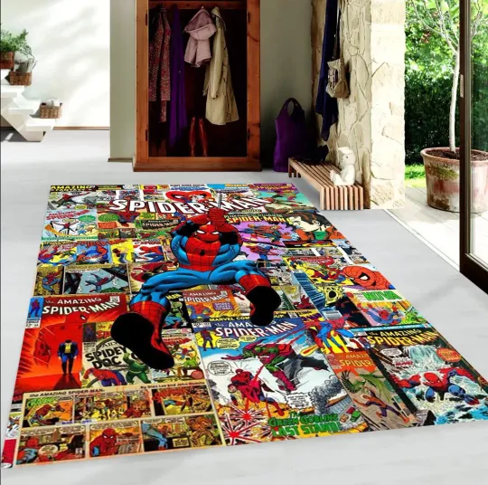 Discover Super Hero Spider Rug, Decor Rug Living Room Rug Christmas Gift US Decor