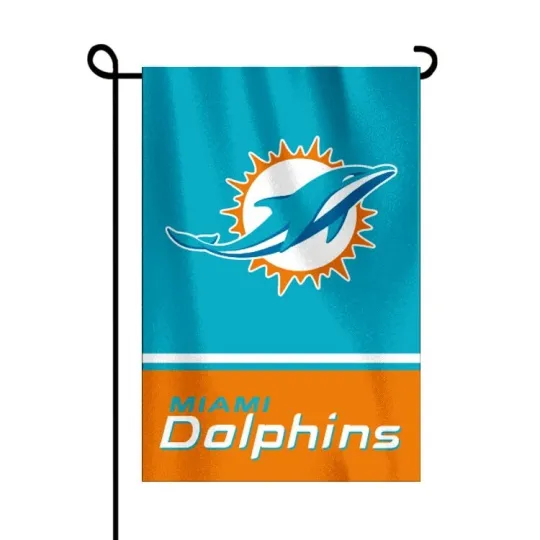 Miami Dolphins Garden Flag Double Sided football Yard Flag Only