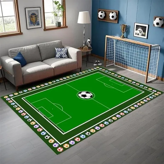 Discover Football Rug for Bedroom Rug, Living Room Rug Christmas Gift US Decor