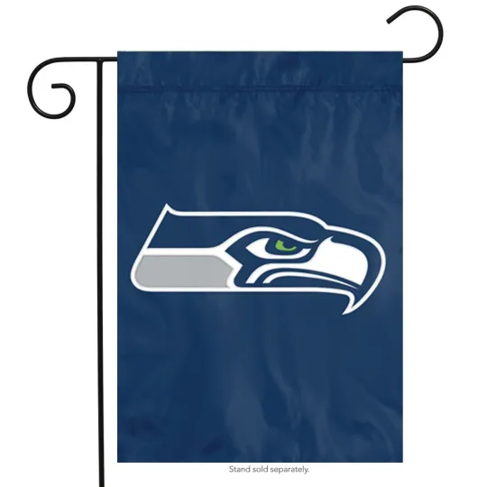 Discover football SEATTLE SEAHAWKS PREMIUM GARDEN  FLAG  15 X 10.5 ( EMBROIDERED LOGO)