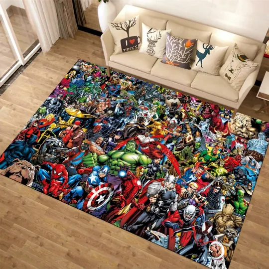 Discover Super Heroes Rug,Fantastic Rug Living Room Rug Christmas Gift US Decor