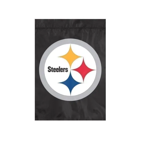 Discover Pittsburgh Steeler Premium Garden Flag Banner Applique Embroidered Black...