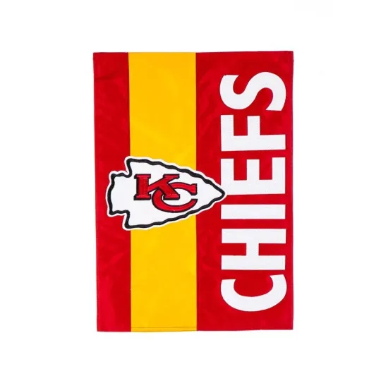Kansas City Chiefs football 12.5" x 18' Embellish Garden Flag