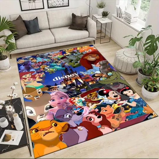 Discover Cartoon Character Disney Rug, Movie Cartoon Decor Room Rug Best Gift US Decor