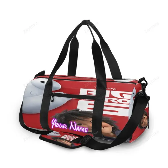 Big Hero 6 Poster 5 Personalized Name Travel Bag Gym Bag