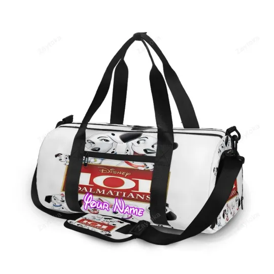 101 Dalmatians Poster 1 Personalized Name Travel Bag Gym Bag
