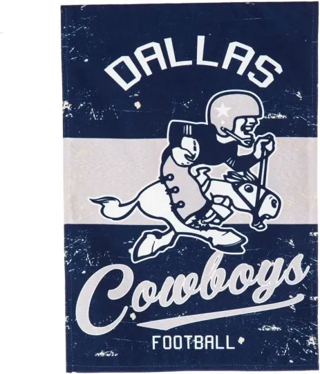 Dallas Cowboys Premium Double Sided Garden Flag Banner, Vintage Style, 13x18...