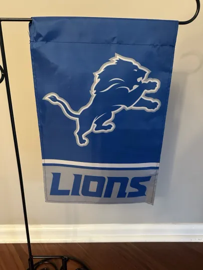 Detroit Lions Garden Flag Double Sided Detroit Lions Premium Yard Flag 12x18