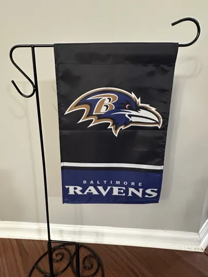 Baltimore Ravens Garden Flag Double Sided Ravens Premium Yard Flag 12” X 18”