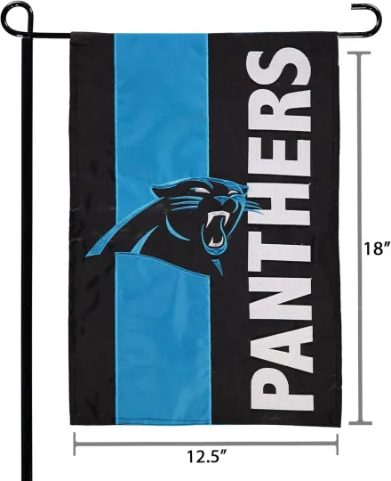 Carolina Panthers Premium Garden Flag Logo Applique Double Sided...