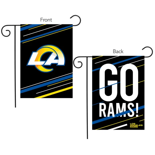 Discover Los Angeles Rams Slogan Garden Flag football Licensed 12.5" x 18" Briarwood Lane