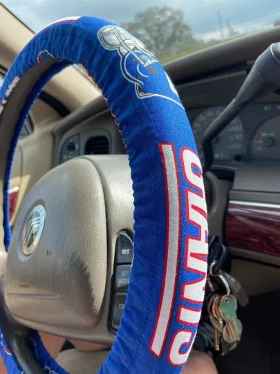 NY Giants Football Steering Wheel Cover Auto Accessories