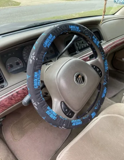 Discover Carolina Panthers Steering Wheel Cover Sports Auto Accessory
