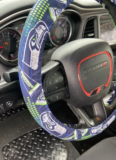 Discover Seattle Seahawks Steering Wheel Cover - Football Auto Accessories