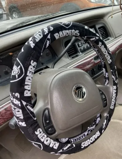 Discover RAIDERS Football Steering Wheel Cover for Las Vegas Raiders Auto Accessories