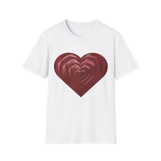Discover Layered Red Heart T-Shirt with Romantic Valentine’s Day Design