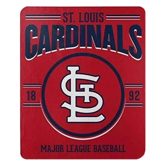 Discover St Louis Cardinals Fleece Throw Blanket, 50" x 60"