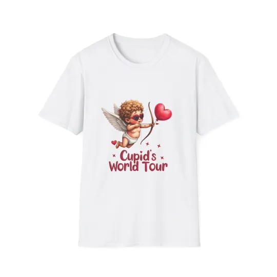 Discover Valentine's Day Unisex T-Shirt with Heart Design, Love Print, Romantic Gift