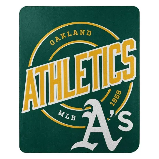 Discover Oakland Athletics 50x60 Campaign Design Fleece Throw Blanket [NEW] MLB Plush