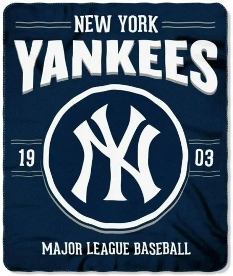 Discover MLB New York Yankees Licensed Fleece Thow "Southpaw" Blanket 50" x 60"