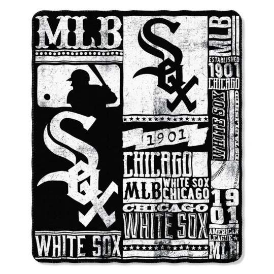 Discover Chicago White Sox MLB Northwest 50"x60" Strength Fleece Throw Blanket