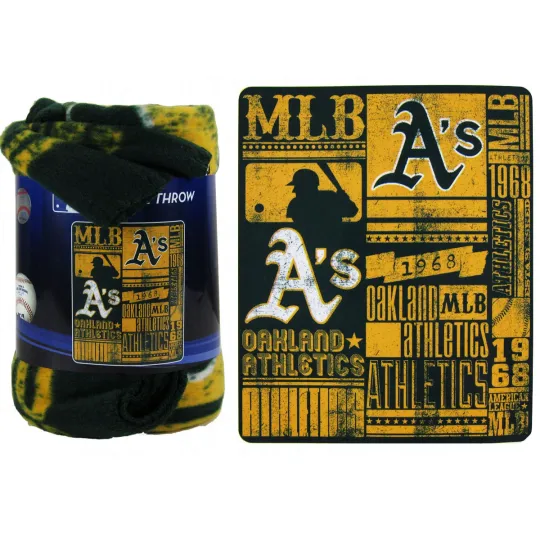 Discover Brand New  Oakland Athletics Large Soft Fleece Throw Blanket 50" X 60"