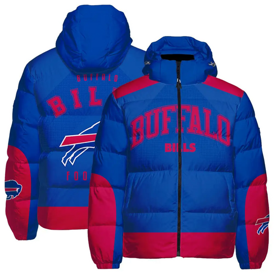 Buffalo Bills Hooded Puffer Jacket, Gift For Football Fan